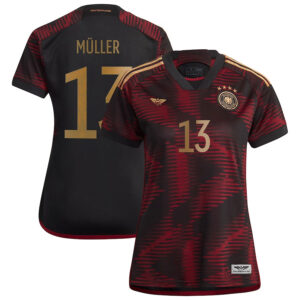 Thomas Müller Germany National Team CJP Apparel Women's 202223 Away  Player Jersey - Black