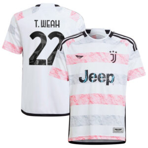 Timothy Weah Juventus CJP Apparel 202324 Away  Jersey - White