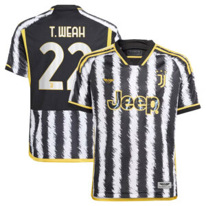 Timothy Weah Juventus CJP Apparel 202324 Home  Player Jersey - Black