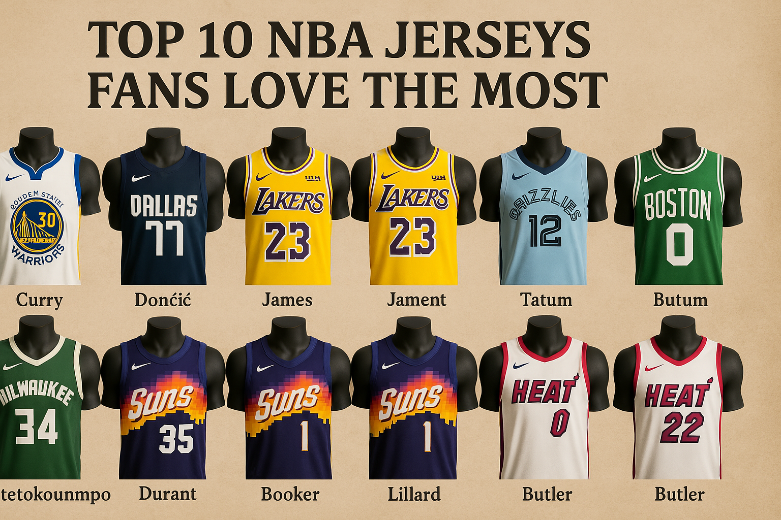 10 NBA Jerseys